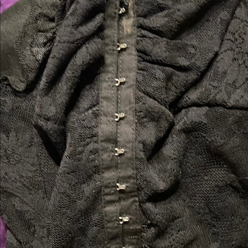 Midnight Velvet Black Ruched Camisole Blouse - Picture 7 of 7